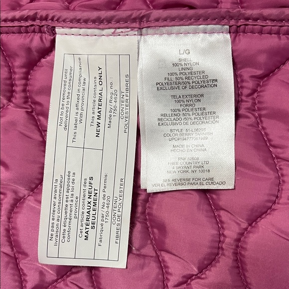 Free Country Quilted Vest Ladies Large - Picture 9 of 13